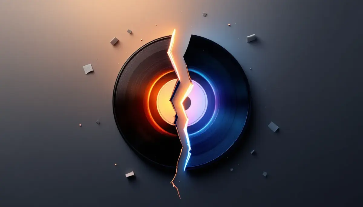 Sony logo on a sleek dark background alongside Udio music app interface on a smartphone screen.