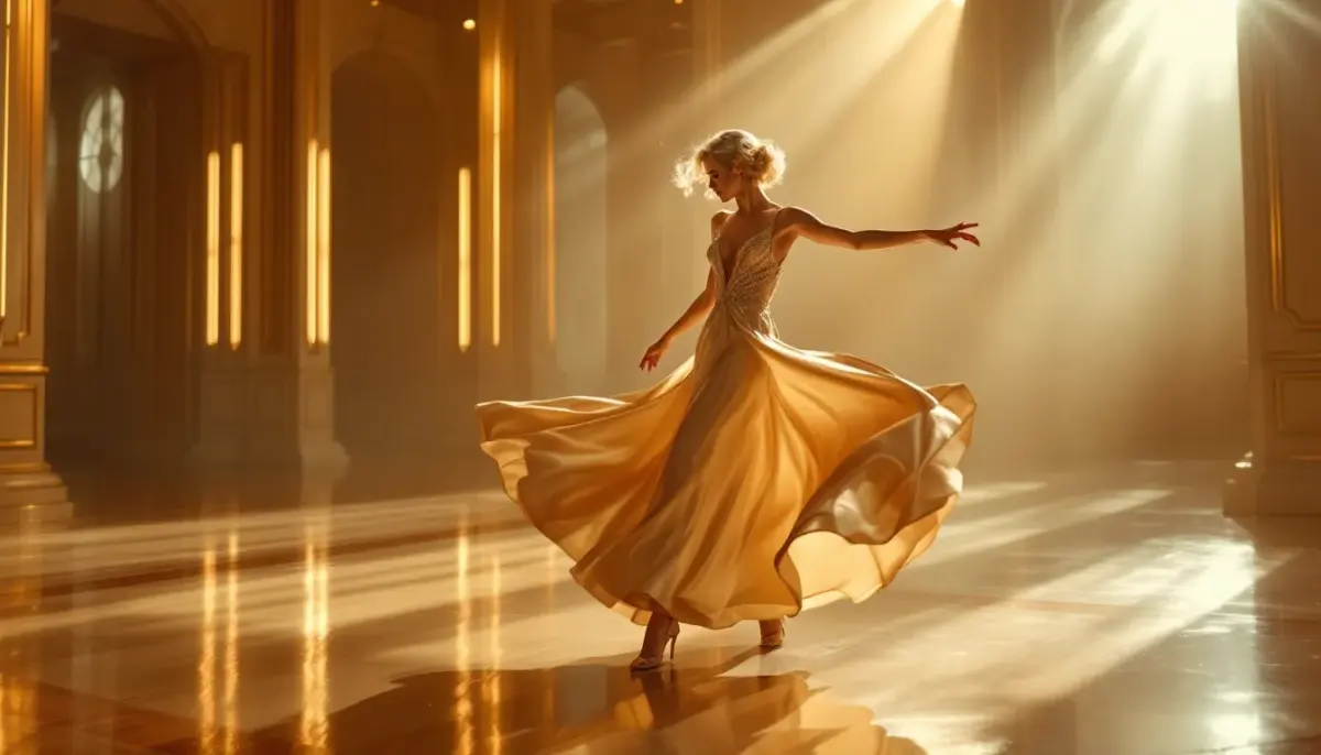 Sabrina Carpenter posing elegantly in vintage-inspired glamour, channeling classic Hollywood golden age sophistication.